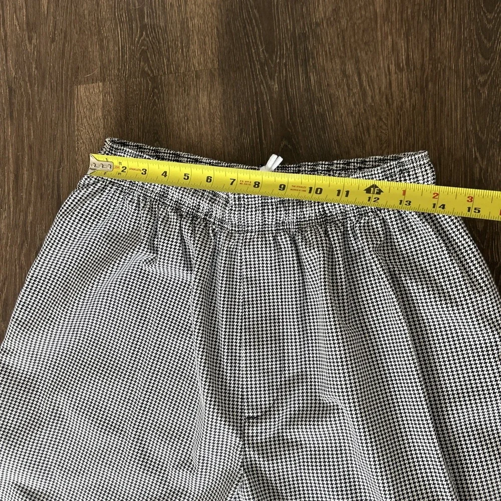 Happy Chef Utility Pants Black White‎ Houndstooth Sz Medium Pockets Classic MINT